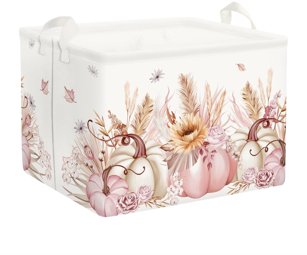 Dailygoody - Opvouwbare Wasmand - Waterdichte Kledingopberger - Roze Bloem - Kinderen - Opbergmand - Ideaal voor Kinderkamer
