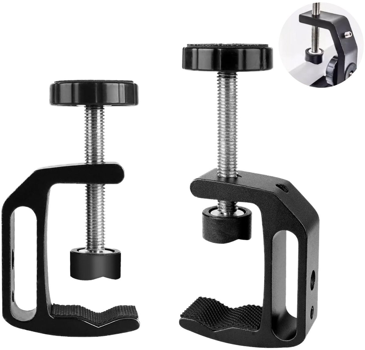 Dailygoody - C-klem - Verstelbare schroefklemmen - Duurzaam en sterk - Zwart - Heavy clamp - Ideaal voor houtbewerking en autoreparatie - 2 stuks