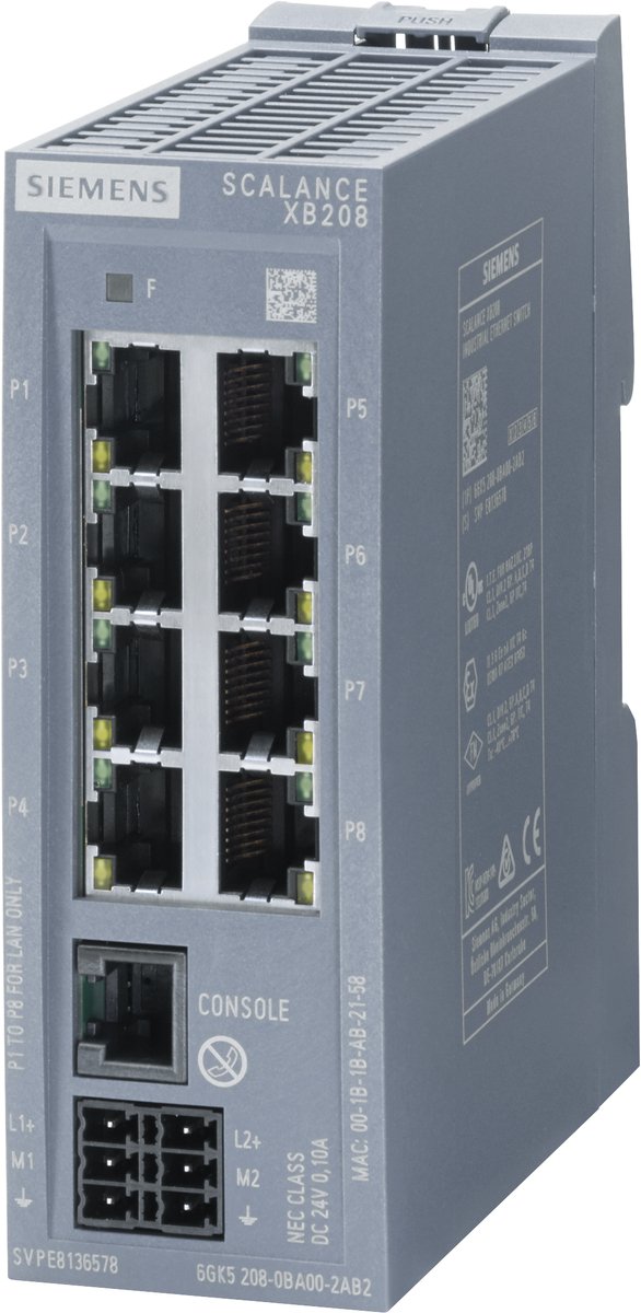 Siemens 6GK5208-0BA00-2AB2 Netwerk switch 10 / 100 MBit/s