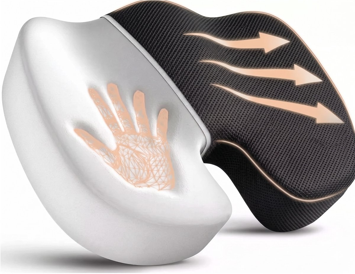 Zitkussen, Orthopedisch Ergonomisch Traagschuim Stoelkussen, Comfortabel Memory Foam Steunkussen, Wigkussen, Cocyx Kussen, Bureaustoelkussen , Autostoelkussen, Stuitkussen, İschiaskussen, Zwangerschapskussen, Moederdag Cadeautje
