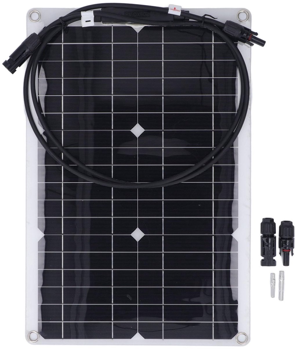 Dailygoody - Flexibel Zonnepaneel 20W - Monokristallijn - Ideaal voor Auto en Boot - 12V Accu Lading - Overbelastingsbeveiliging - Compact Formaat - G...