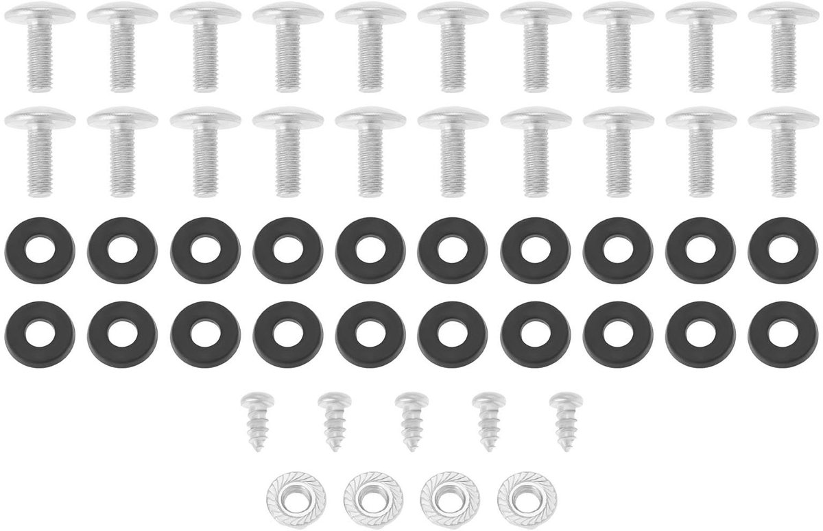 Zeynomax - Pit Bike Fitting Kit - M6 Vervangingsbouten - Duurzaam - Rubber Washers - Geschikt voor CRF110 Style - Compleet 40-delig