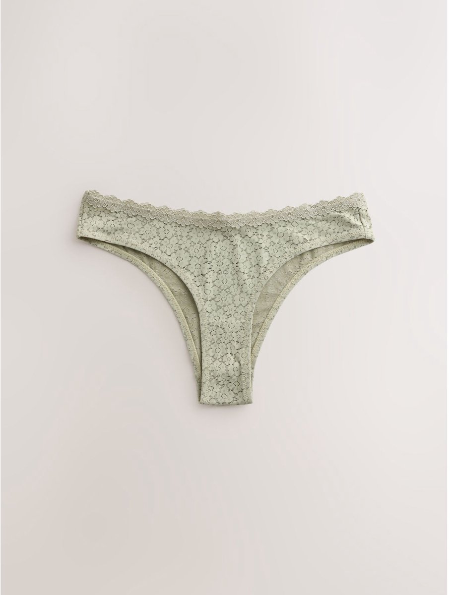 Next - Dames - Braziliaanse slip met kant - Groen