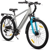 HILAND Matawak elektrische stadsfiets - 26 inch - 250W motor - 60km actieradius - 36V 10.4Ah accu - Shimano 7-versnellingen - Unisex -Grijs