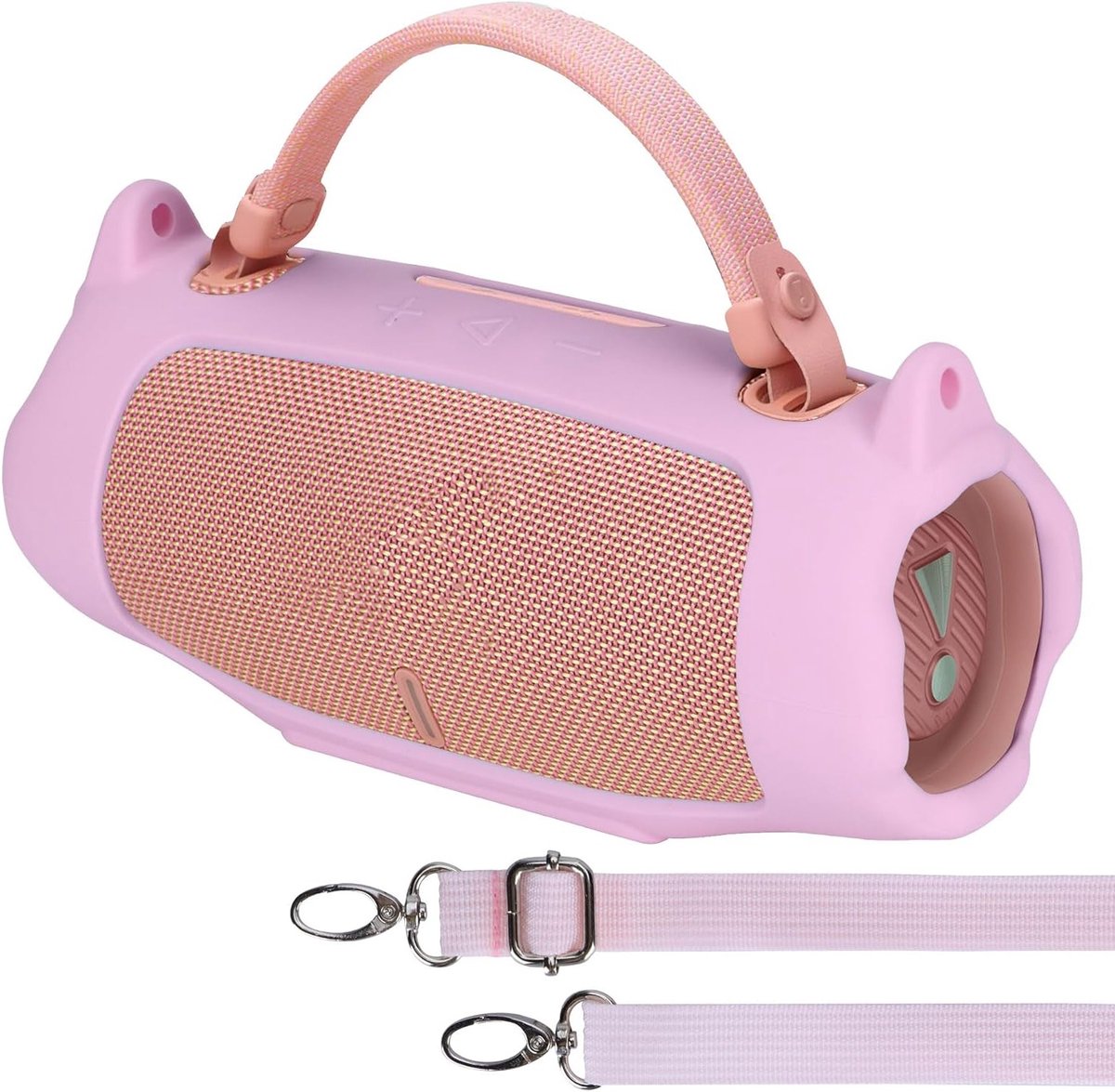 Siliconen hoes voor JBL Charge 6 draagbare luidspreker in roze, bescherming en stijl voor muziekplezier
