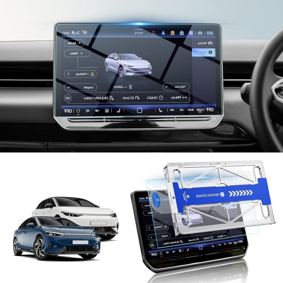 Screen Protector voor VW ID.7 en Passat B9 Variant 2024-2025, 15" Discover Pro Max, 9H Gehard Glas, Navigatie Bescherming en Accessoires