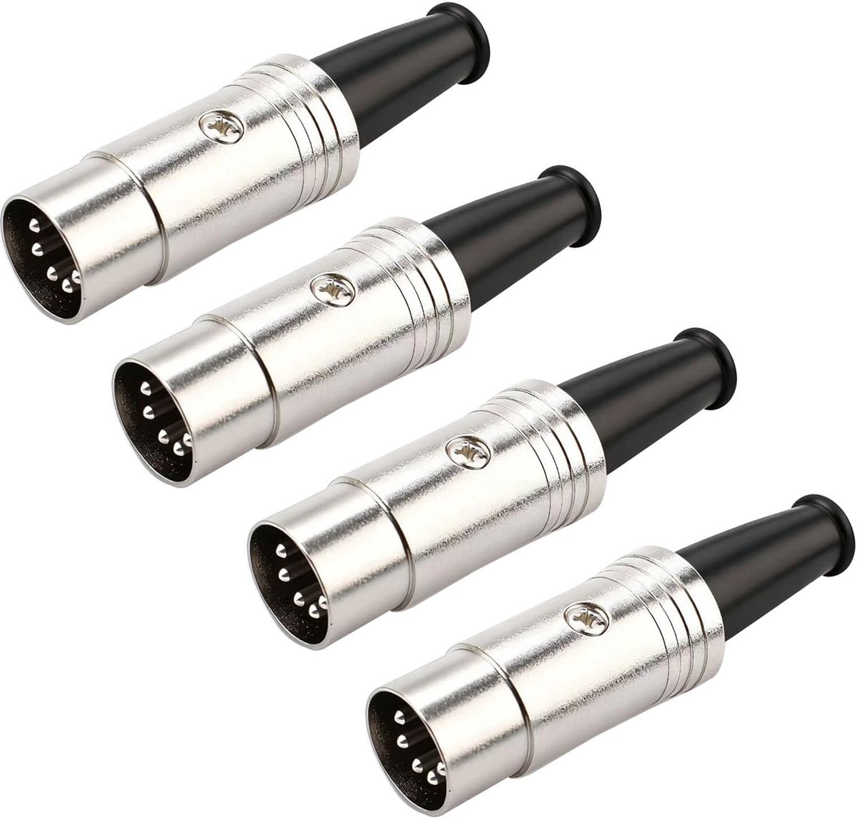 Dailygoody - 4x 5-Pin Din Plug - Solderbare Audio Connector voor Midi