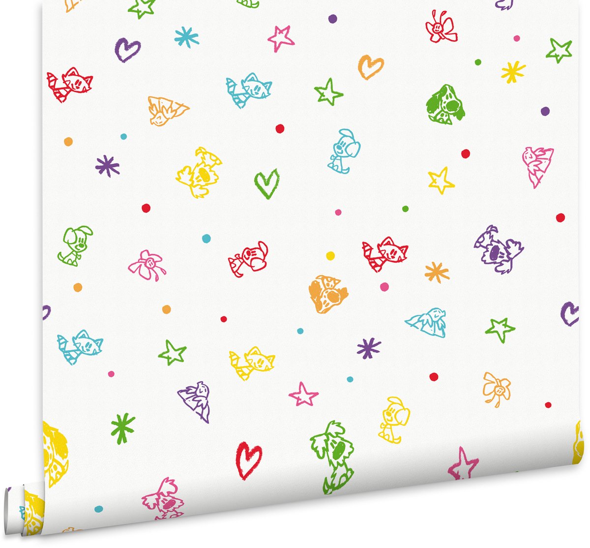 Woezel en Pip Behang - Dieren - 10mx53cm - Multi