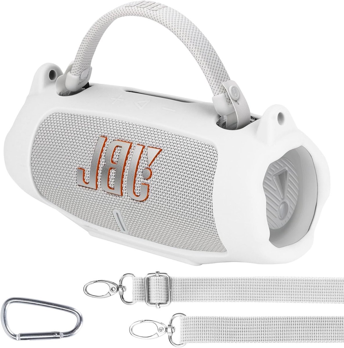 Siliconen hoes voor JBL Charge 6 Draagbare Speaker - Bescherming, Stijl en Duurzaamheid (Wit)
