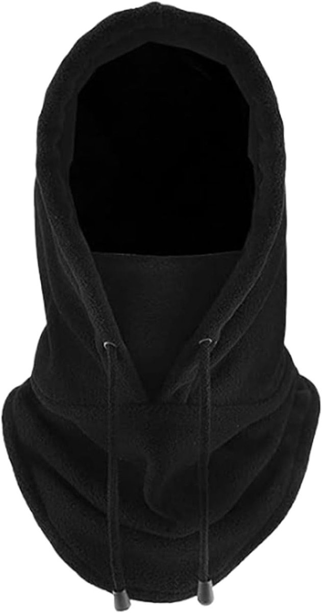 Winter Balaclava Hoed, Winddicht Thermisch Fleece Masker voor Buitenactiviteiten, Skiën, Hardlopen en Fietsen, Zwart, Ideaal voor Koude Weersomstandigheden