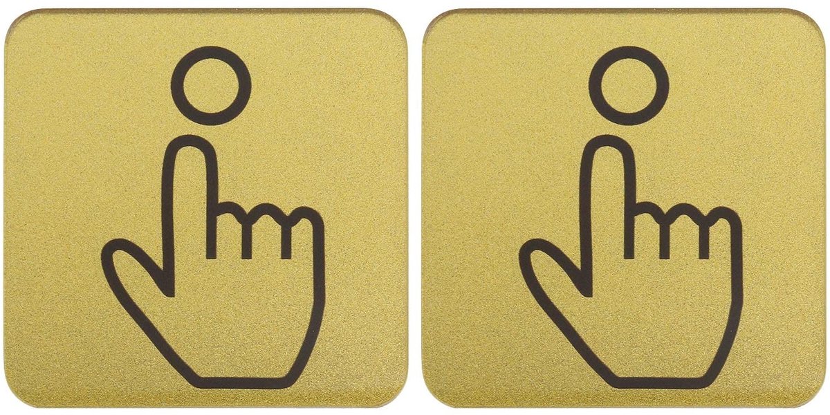 Dailygoody - Acryl Deurbel Sticker - Zelfklevend - Goudkleurig - Waterdicht - Deurbel Label - Geschikt voor Thuis en Kantoor