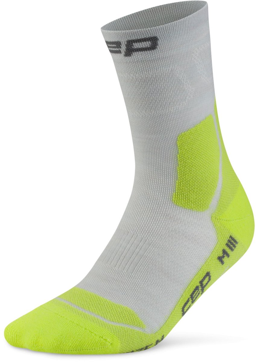 CEP Hiking Light Merino Mid-Cut Compressie Neongeel Dames 40-43 Neongelb