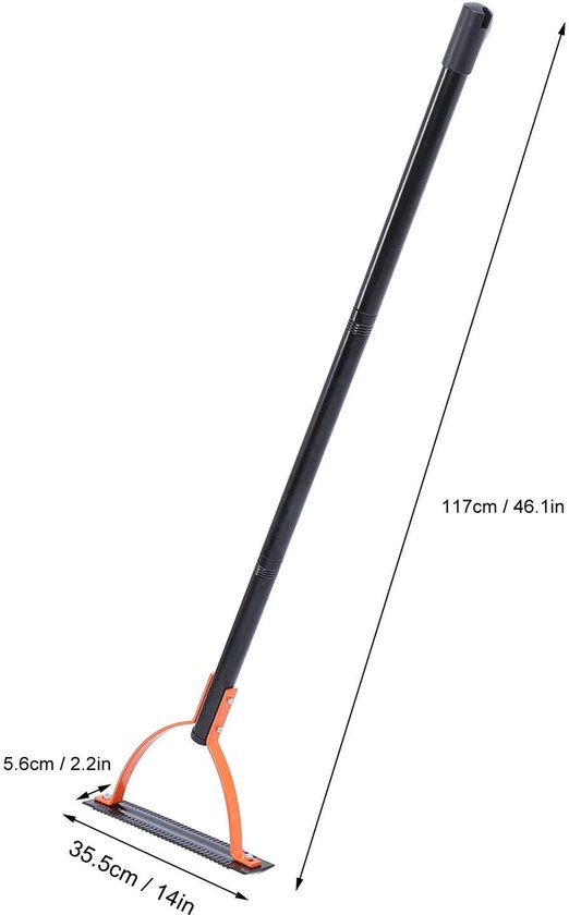 Allecto - Handmatige Onkruidgrassnijder - Gekarteld Dubbelsnijdend Mes - 65 Mangaanstaal - Roestvrijstalen Handvat - Graszweep - Snijdt Gemakkelijk Door Gras en Onkruid in Tuinen, Gazons van Merkloos	 — afbeelding 5