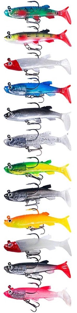 WiseGoods Premium 8CM Kunstaas Set Van 12 Stuks - Jerkbaits - Softbaits - Crankbaits - Voor Snoek Baars / Forel & Karper - Vissen — afbeelding 2