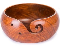 Joyeee Wooden Yarn Bowl Largest, Premium Knitting Accessories and Supplies, Yarn Holder for Knitting and Crochet Yarn - ShopVlot