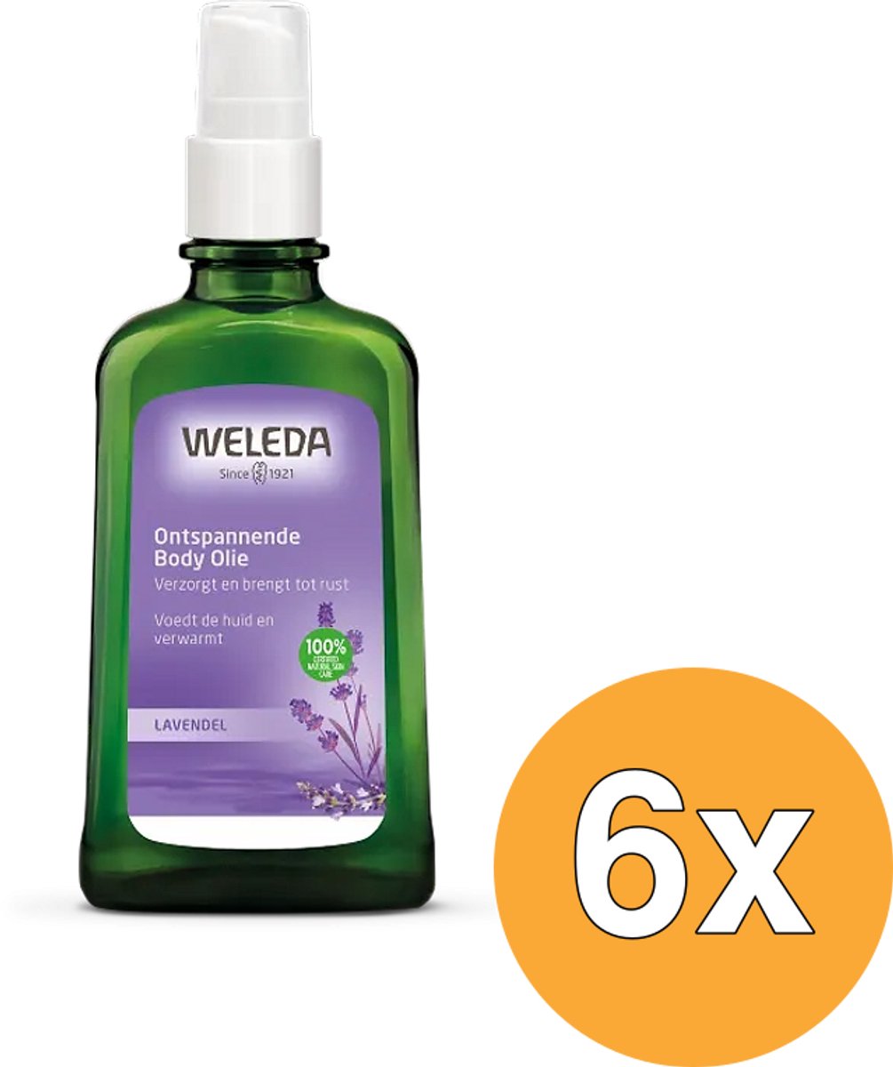 6x WELEDA Lavendel ontspannende body olie (100 ml)