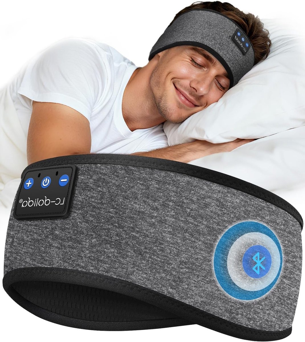Draadloze Bluetooth Hoofdtelefoon, Perfecte Kerstcadeau voor Mannen en Vrouwen, Comfortabele Muziek Hoofdtelefoon voor Sport, Slaap en Reizen met HD Stereo Geluid