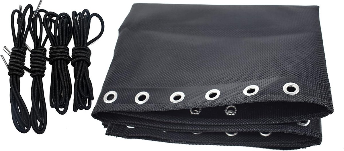 Zonbed Vervangende Hoes - Vervangende Stof met Koord voor Ligbed - Reparatieset Zwart, 160 x 48 cm, Tuinmeubelen, Buiten, Comfort