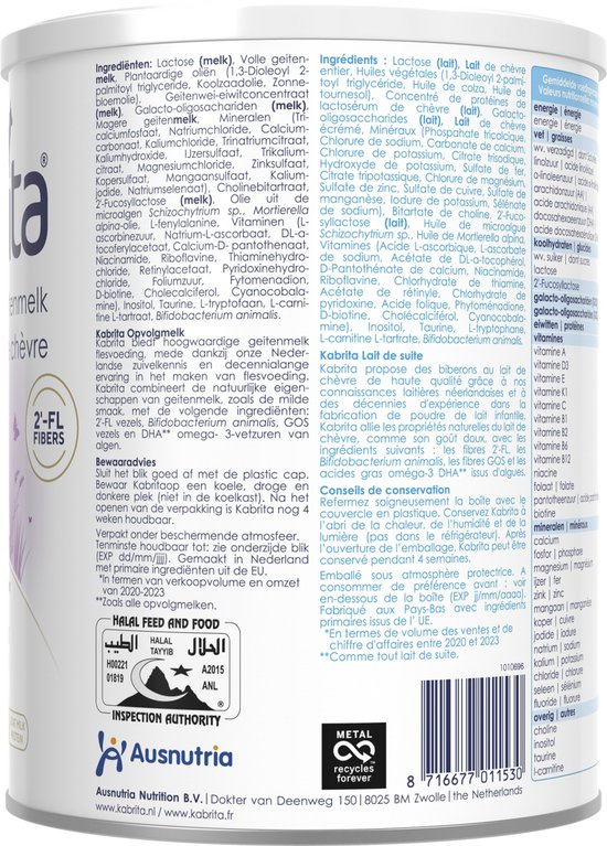 Kabrita 2 Opvolgmelk Multipack - Geitenmelk Flesvoeding vanaf 6 maanden - 6x800g - voordeelverpakking van Kabrita — afbeelding 4