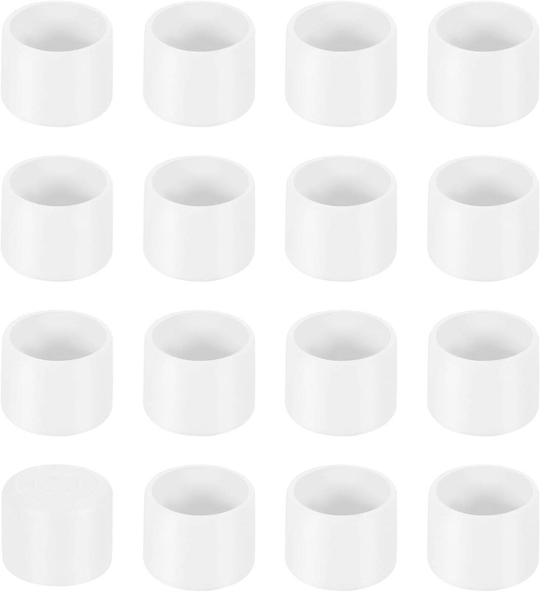 56 Stuks Stoelpootdoppen 7/8 Inch - Niet-Markerende PVC Beschermers, Antislip Meubelvoetjes, Ronde Tafelafdekkingen, Witte Meubelbescherming