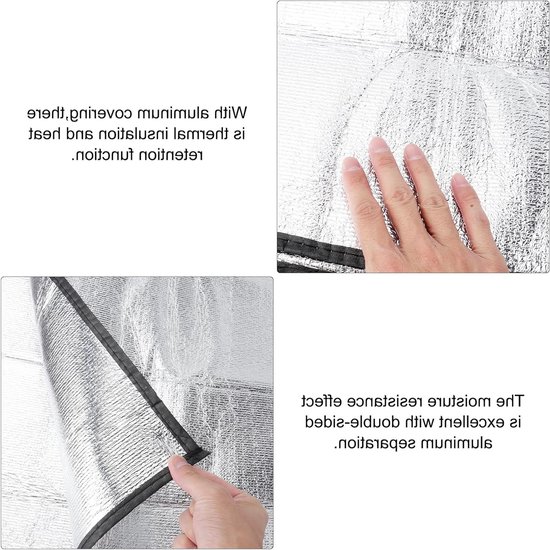 Isolatiemat voor Buiten, Opvouwbare Schuimmat van 2 x 1 m met Draagtas en Slaapmasker, Ideaal voor Kamperen en Outdoor Activiteiten, Thermische Dekens en Comfortabele Slapen van Merkloos — afbeelding 4