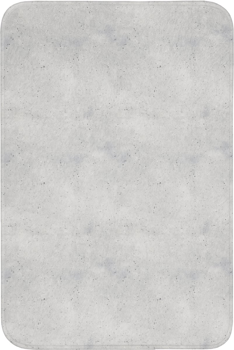 WC mat 60x90 cm - Antislip - Grijs - Beton - Neutraal - Toiletmat - Vloermat - Douchemat -