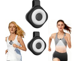 KZQ Magnetische hardlooplamp – 2 stuks, zwart, 300 lumen, 6 modi, USB-C, oplaadbaar, voor nachtlopen of honden uitlaten