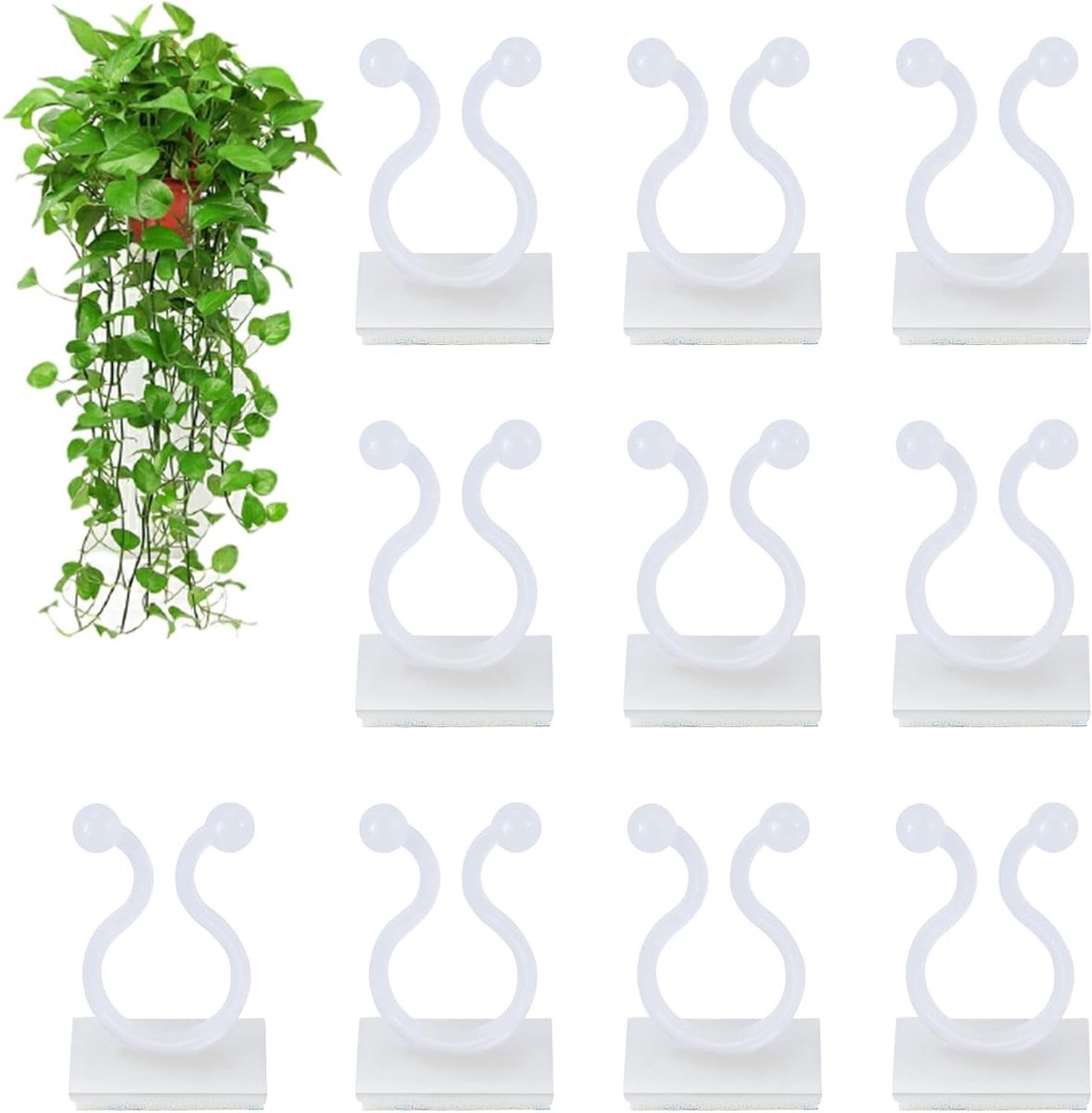 Set van 100 Zelfklevende Plant Clips voor Klimplanten, Muurbevestiging en Fixatie van Planten