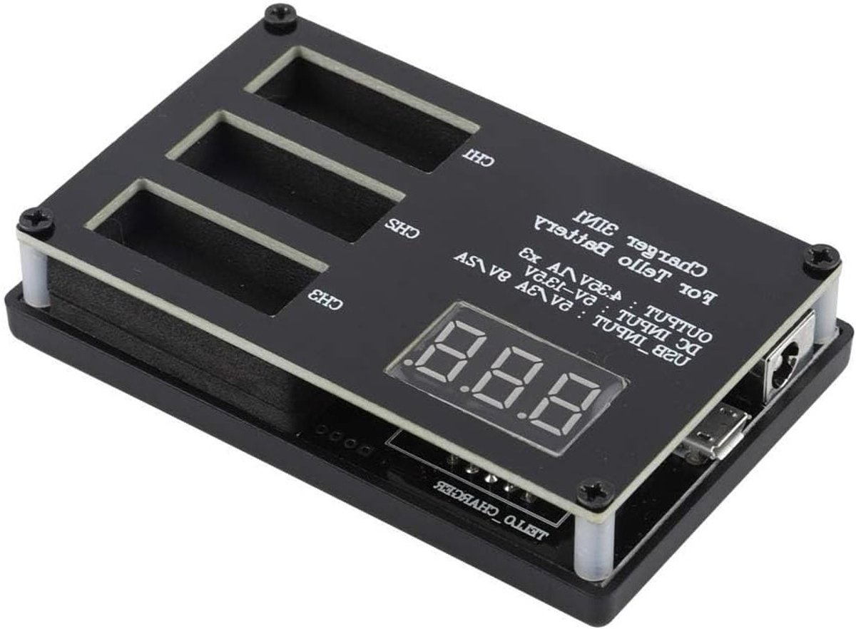 Draagbare 3-in-1 Drone Oplader voor Meerdere Batterijen - Slimme Oplaadhub voor Tello Drone en Accessoires