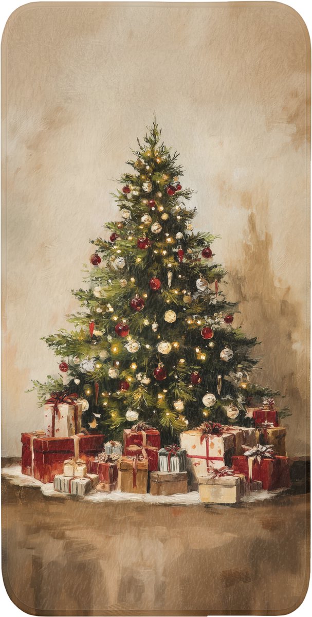 Badmat 60x120 cm - Antislip - Kerstboom - Versierd - Kleurrijk - Badmatten voor badkamer - Badkamermat - Douchemat - Badkamer mat