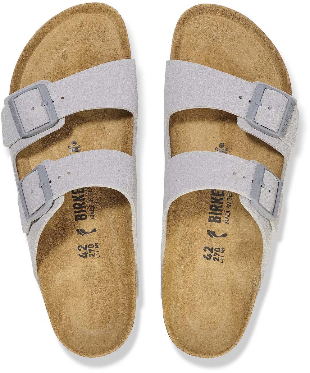 Birkenstock Arizona Birko Flor Slippers Fashion Wear Vrouwen Grijs