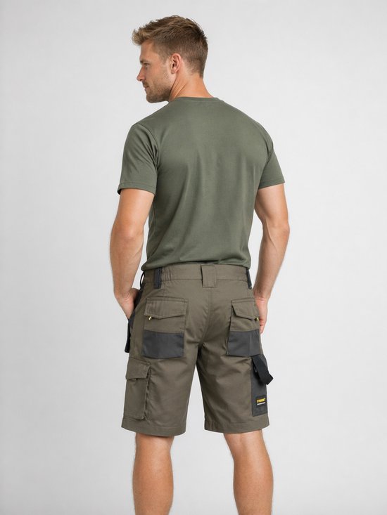 STØRVIK Job Pantalon de travail Court Homme - Taille XL - Vert olive