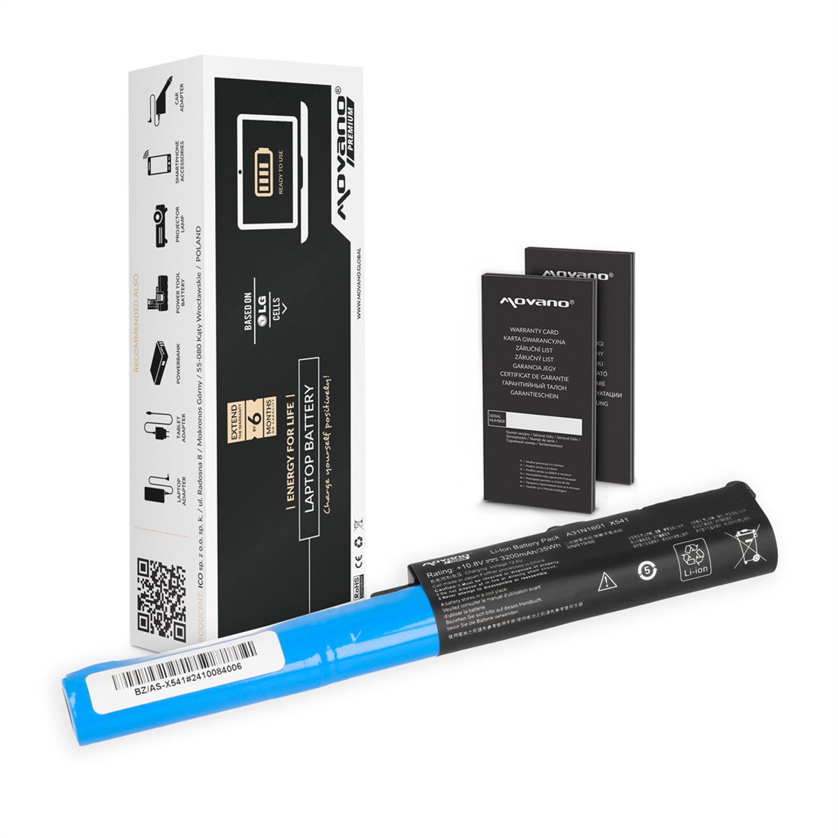 Movano Premium - Batterij - 3200mAh - Voor Asus X541 R541 R541S