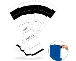 Folderlabels voor mappen, zelfklevende rugstickers voor smalle mappen, 110 stuks, 3.5 x 19 cm, ideaal voor organisatie en archivering
