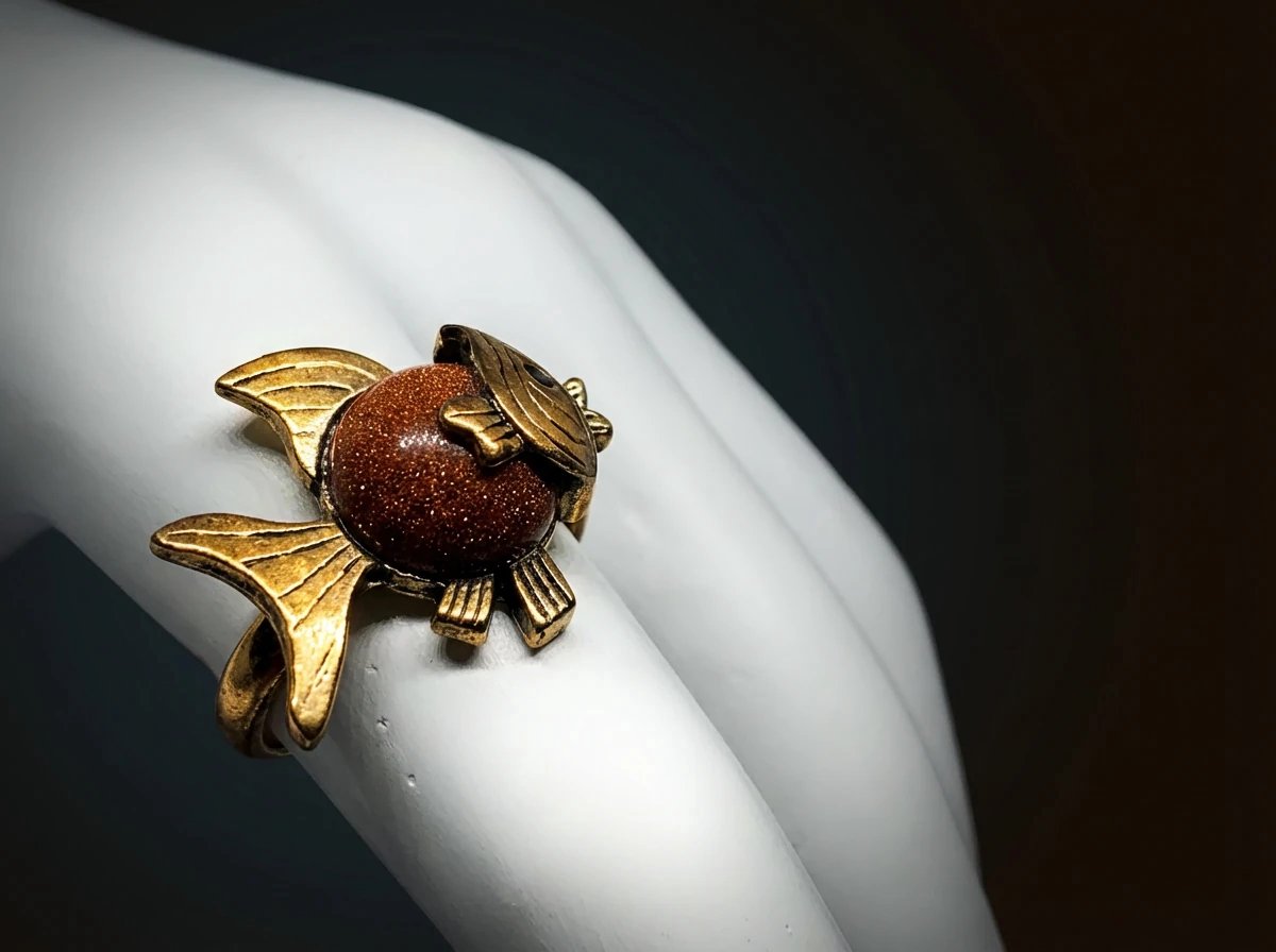 Dorvina Bronzen Sieraad Authentiek Ster Tasindan Vis Figuur Verstelbaar Vintage Dames Ring