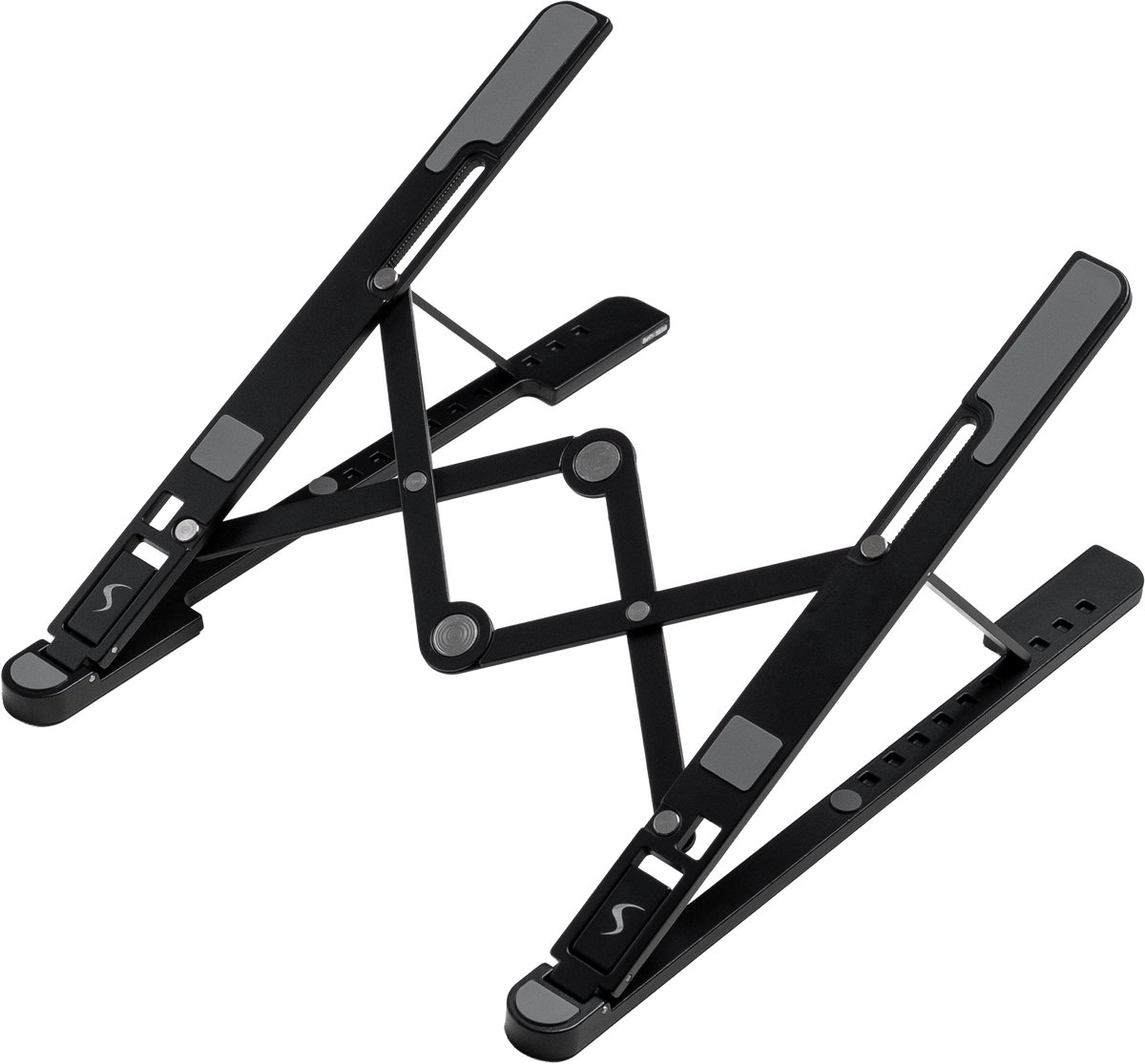 Scapade Airstand Pro Inklapbare Stand voor Laptops – Ergonomisch met 10 Verstelbare Hoogtes – Draagbaar en Duurzaam Aluminium Ontwerp – Geschikt voor Laptops van 10 tot 17.3 - Zwart