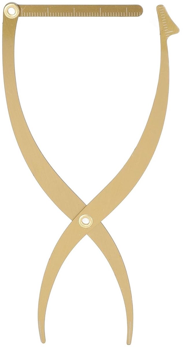 Stainless Steel Eyebrow Ruler voor Perfecte Microblading, 3-Punts Positionering en Symmetrische Metingen voor Professionele Make-up