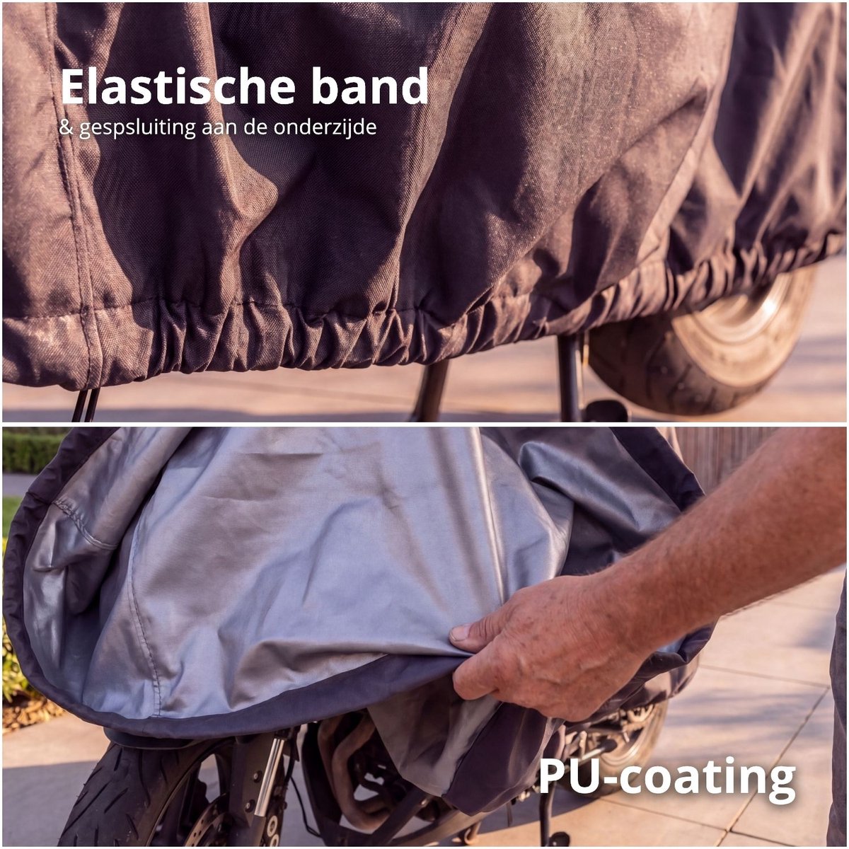 Maxxcovers Motorhoes / Scooterhoes - Zwart- Maat XL - Waterdicht - A-kwaliteit - Voor Buiten – foto 2