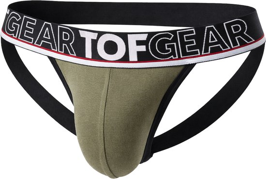 TOF Paris Champion Jockstrap Khaki - MAAT M - Heren Ondergoed - Jockstrap voor Man - Mannen Jock