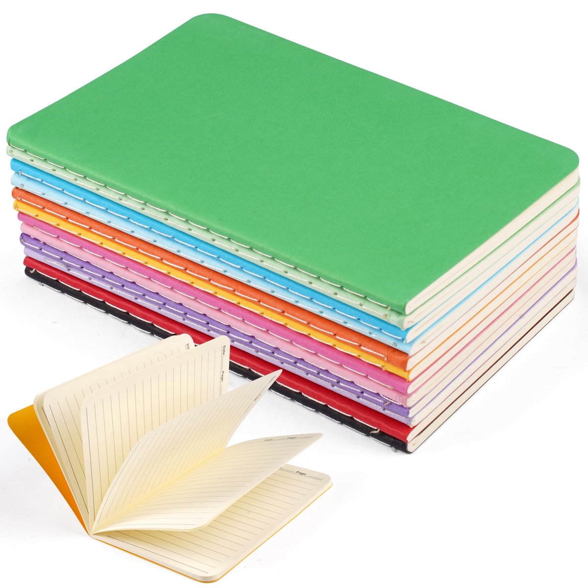 carmdering - A6 Notitieboekjes - Mini Dagboeken - Softcover Set - 30 Pagina's Per Boekje - Beige Oogvriendelijk Papier - Milieuvriendelijk Recyclebaar Materiaal - Klassieke Naadloze Hechting - Compact Draagbaar Formaat - Ideaal Voor Organisatie