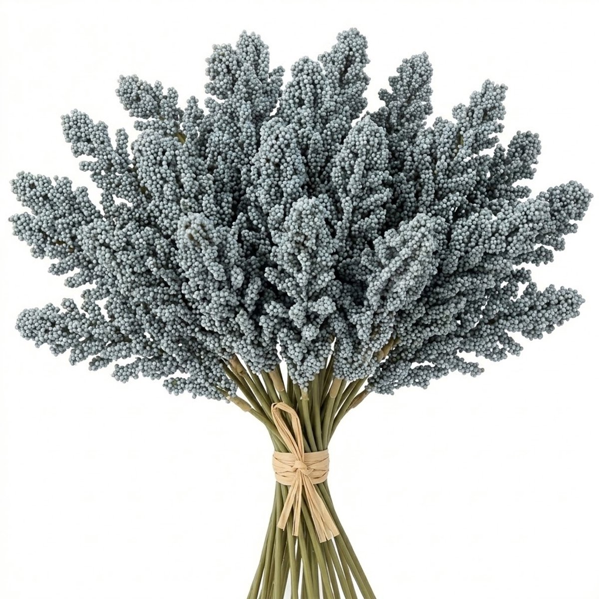 NUVEX Blauw kunstbloemen lavendel takjes set 6 stuks decoratie bloemen foam structuur voor interieur bruiloft en DIY styling Blauw, Groen