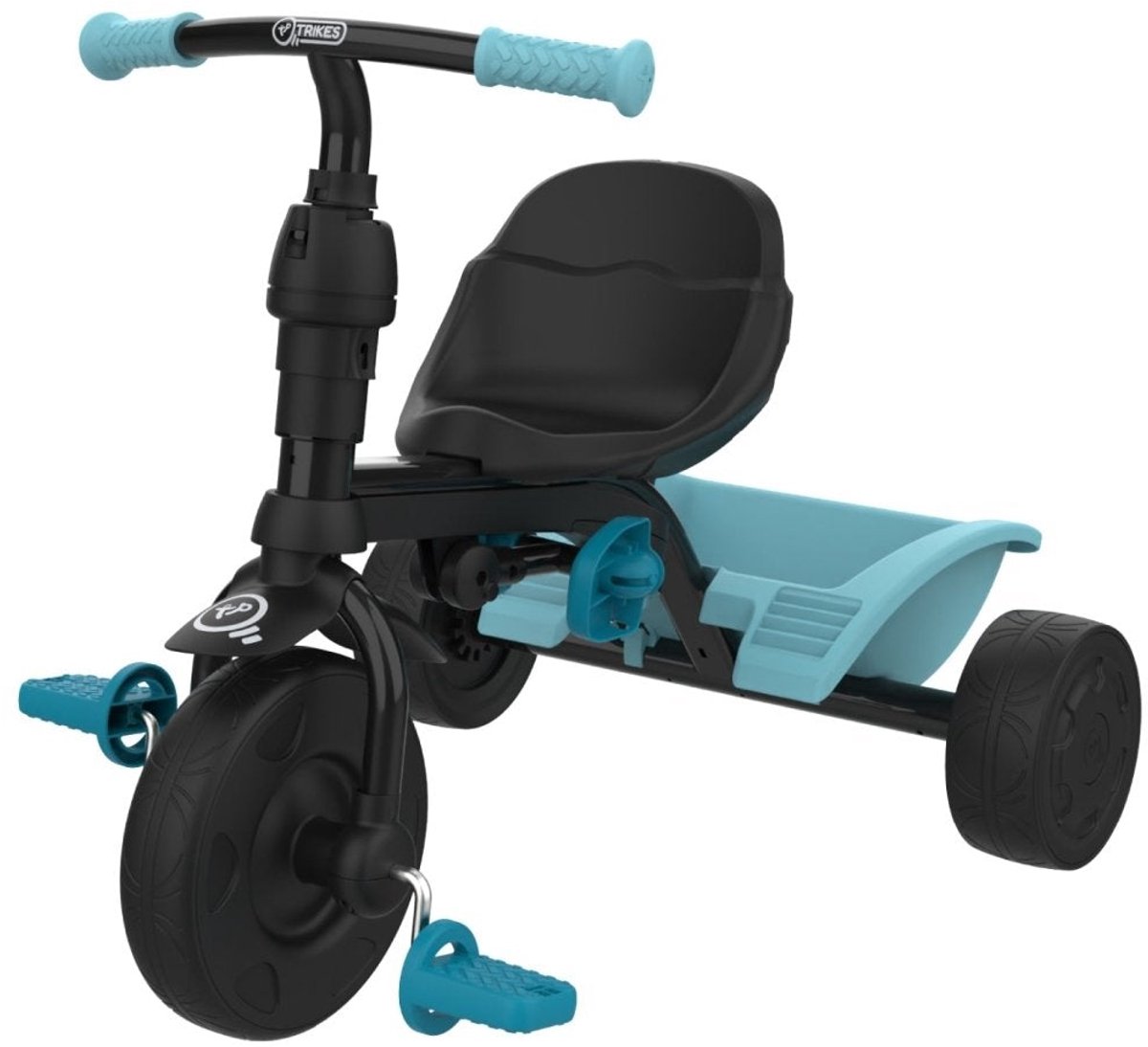 Blauwe 4-in-1 driewieler voor kinderen UNICORN