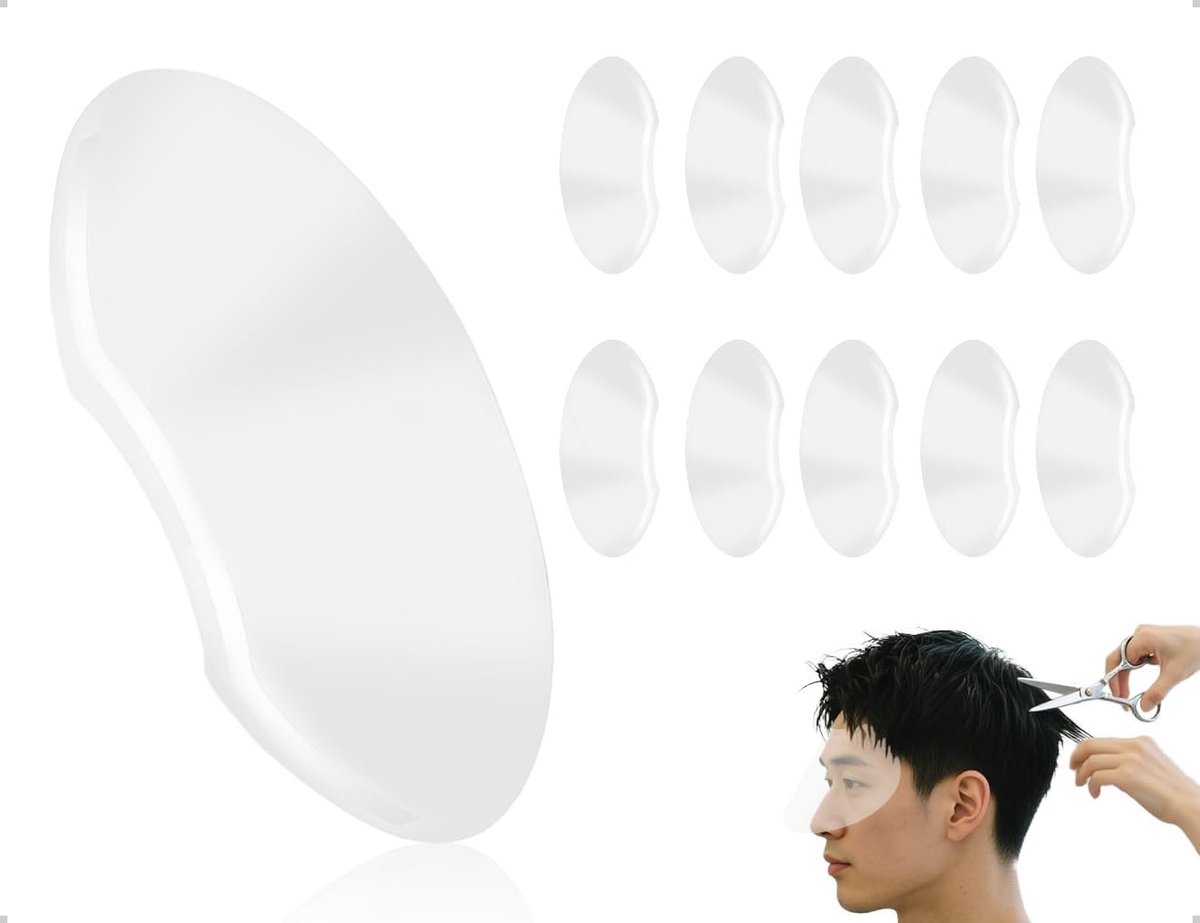 Transparante Soft Face Visors - 10 Stuks voor Kapsalon, Kleurbehandelingen en Schoonheidssalon, Bescherming voor Ogen en Wenkbrauwen