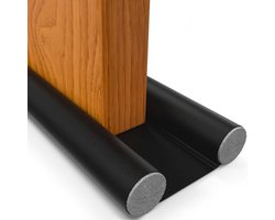 Deur Tochtstrip - Tochtrol Tochtstopper - Houdt Kou Wind Stof Buiten - Geschikt voor Voordeur Buitendeur - Waterdicht Verstelbaar tot 93 cm - Zwart