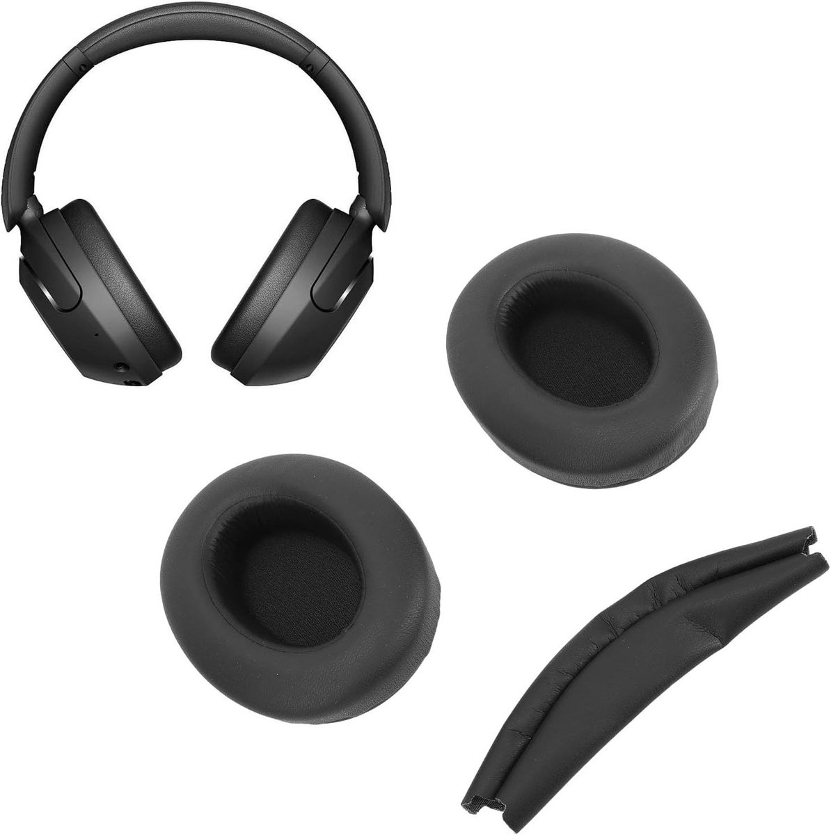 Hoofdtelefoon Earpads en Hoofdband Cover Vervanging voor WH XB910N, Geheugenfoam Kussens met Geluidsisolatie en Comfortabele Pasvorm (Zwart)