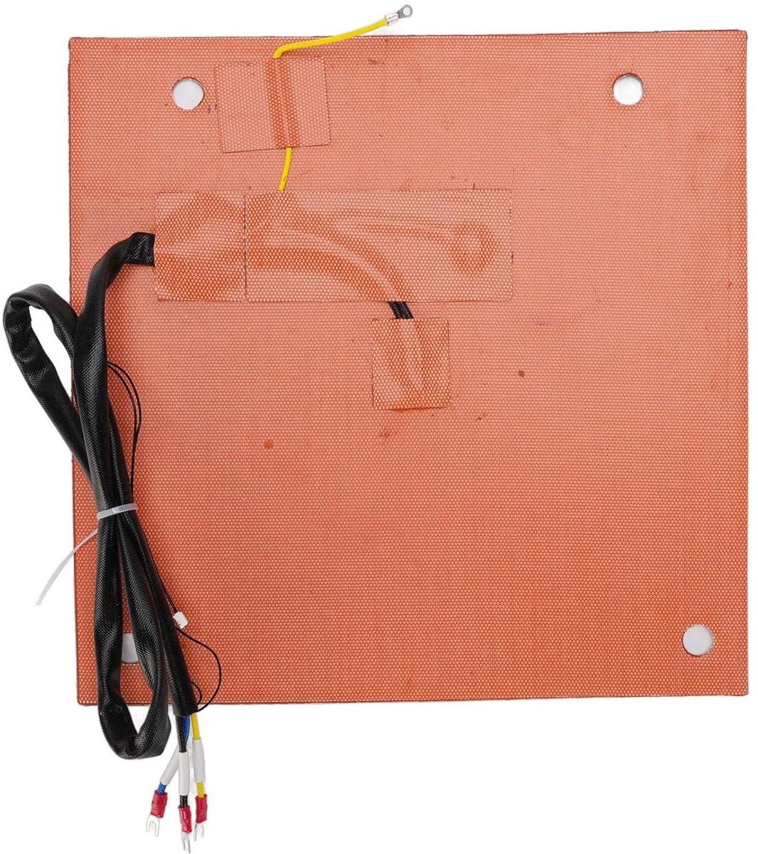 Siliconen Verwarmingskussen - Verwarmingsdeken Flexibel - 3D Printer Verwarming - Sterke Lijmbevestiging - 305x301mm - Zwart
