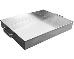 Aluminium Oliebak - Lekbak Voertuigen - Morsen Opvangen - Versterkte Naden - 57 x 47 x 6 cm - Zilver