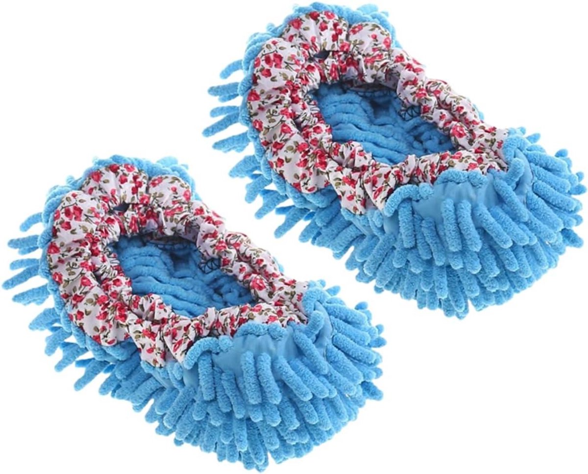Schoenovertrekken - Dweilsokken - Vloeren Reinigen - Herbruikbaar - 24 cm - Blauw