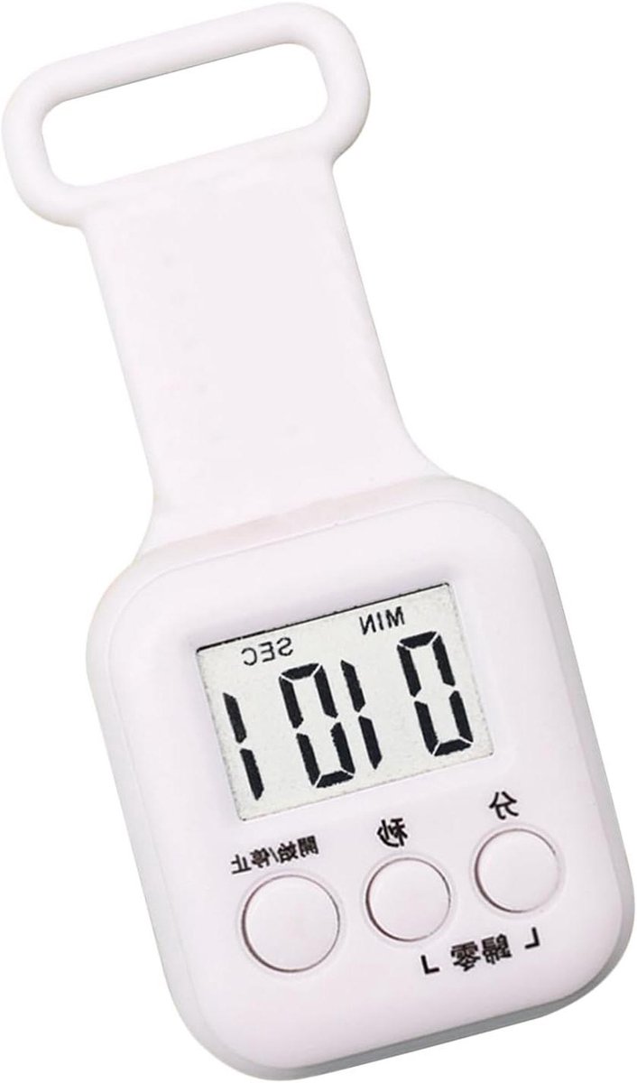 Stop Timer Klok - Aftelklok Hanger - Tijd Beheer - Magnetische Montage - Compact Ontwerp - Wit