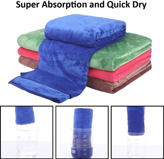Microvezel Handdoeken - Sneldrogende Doeken - Sport & Reizen - Hoge Absorptie 450GSM - 40x60 cm - Wit — afbeelding 3